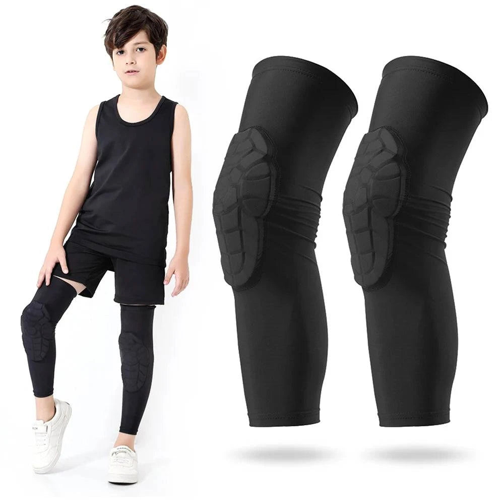 Road bike brake-Kids Leg Sleeves Knee Pad Anti-Slip Leg Knee Support with Protective Knee Pads for Basketball Volleyball Skating