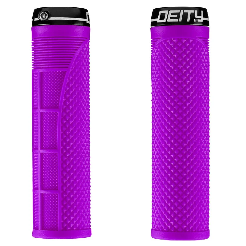 Bicycle lock clip-Deity Megattack Grips Purple