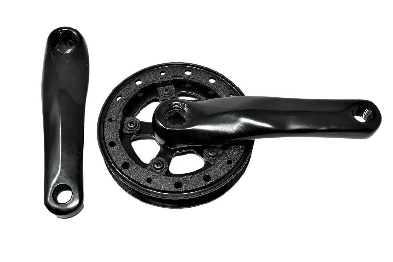 Mountain bike arm-LASCO 28 TEETH 3/32 CHAINWHEEL DOUBLE GUARD 140MM SHORT CRANK ARM CHAINSET