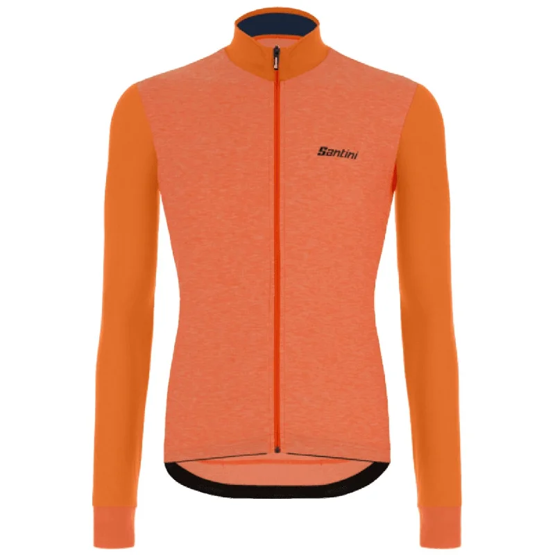 Road bike cover-Santini Colore Puro Thermal Long Sleeve Jersey