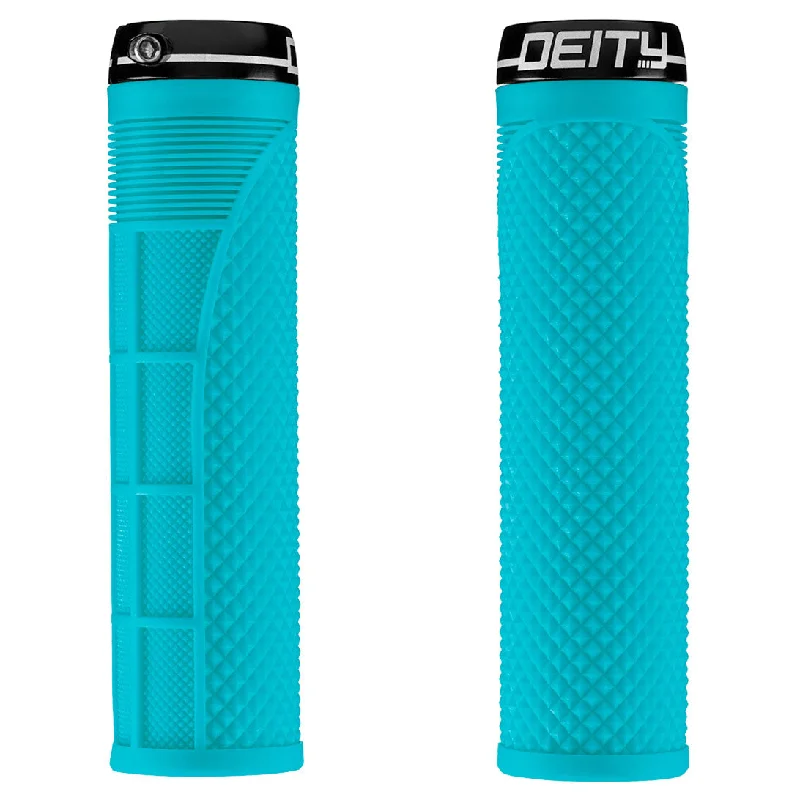 Bicycle spoke clip-Deity Megattack Grips Turquoise