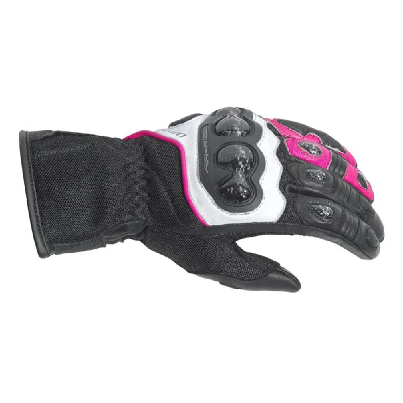 Bike chain strap-DRIRIDER AIR-RIDE 2 LONG CUFF LADIES GLOVES - BLACK/WHITE/PINK