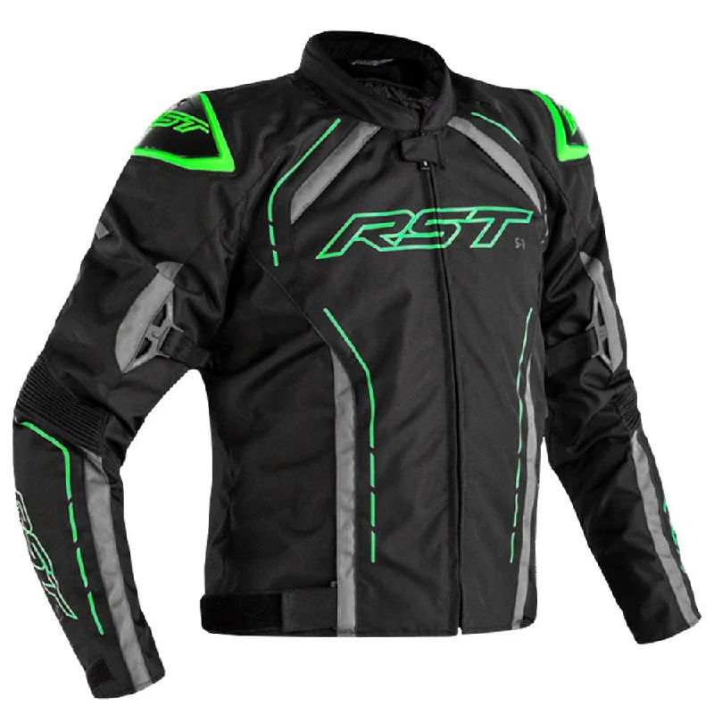 Cycling sleeve strap-RST S1 SPORT WP JACKET - BLACK/FLUO GREEN