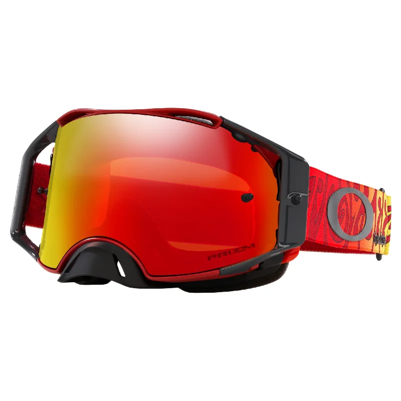 Bicycle brake strap-OAKLEY AIRBRAKE GOGGLES - TROY LEE DESIGNS TRIPPY RED (PRIZM MX TORCH)