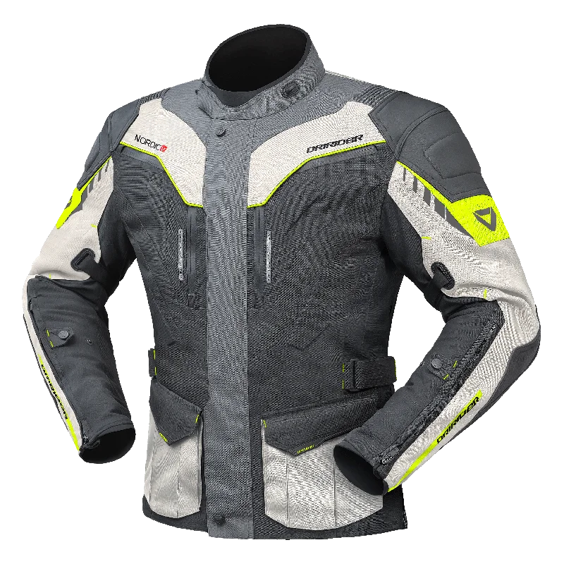 Mountain bike guards-DRIRIDER WOMENS NORDIC V JACKET - GREY/LIME