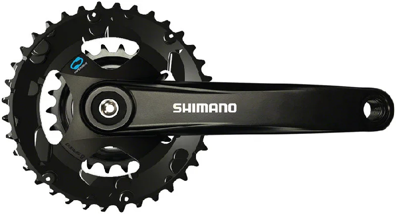 Bike wheel clip-Shimano FC-M315-B2 Crankset - 170mm 7/8-Speed Riveted JIS Square Taper Spindle Interface 51.8mm Chainline BLK