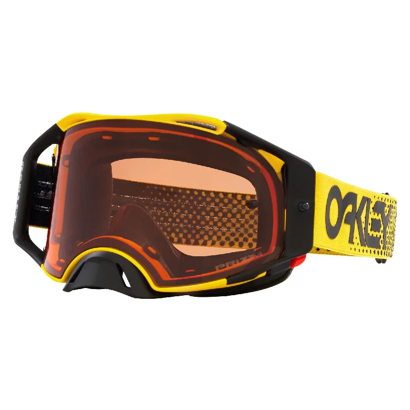 Bike chain clip-OAKLEY AIRBRAKE GOGGLES - MOTO YELLOW B1B (PRIZM MX BRONZE)