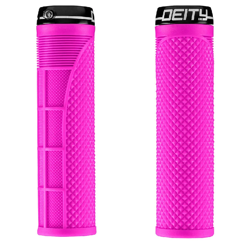 Bike wheel clip-Deity Megattack Grips Pink