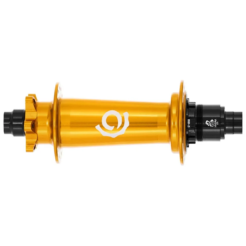 Mountain bike fork-Industry Nine Hydra Classic Boost 6B Disc Hub Rear 28H 12mm TA 148mm Shimano Micro Spline Gold