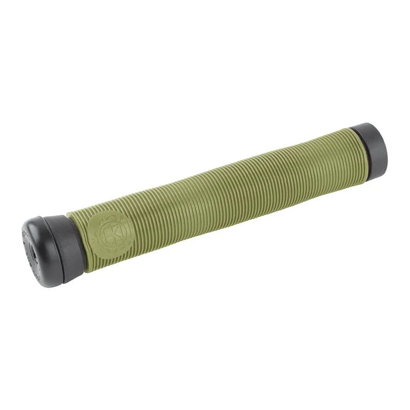 Cycling vest clip-Odyssey Warnin' 165mm Black Core/Army Green Sleeve (Gary Young Signature) Bicycle Grips