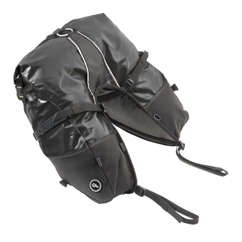 Cycling leg clip-Giant Loop Coyote Saddlebag - Black