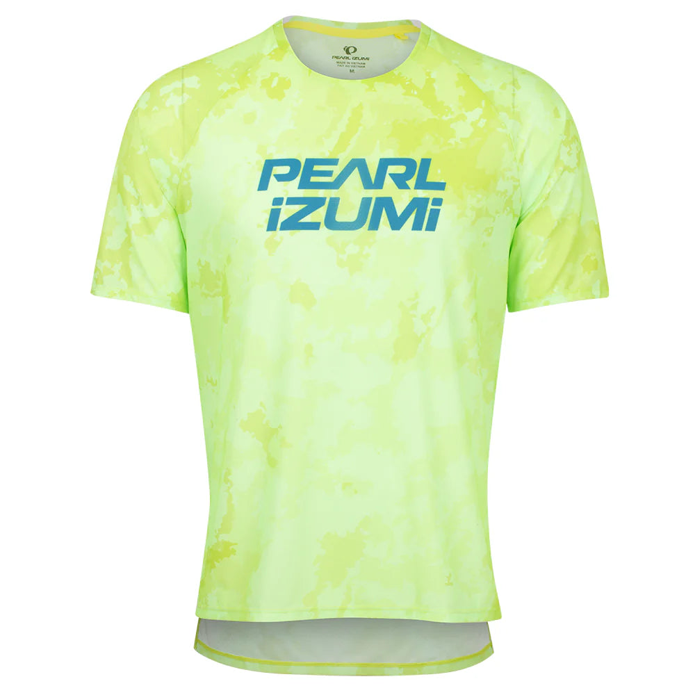 Cycling gloves strap-Pearl Izumi Elevate Short Sleeve MTB Jersey - Lime Zinger Fountain