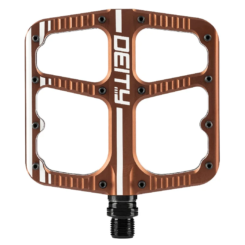 Road bike brake-Deity Flat Trak Pedals Bronze