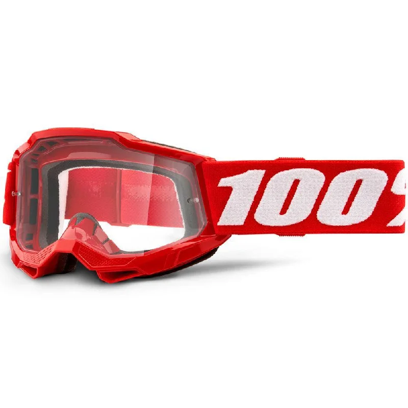 Bike chain strap-100% 2021 ACCURI 2 YOUTH GOGGLE - RED (CLEAR)