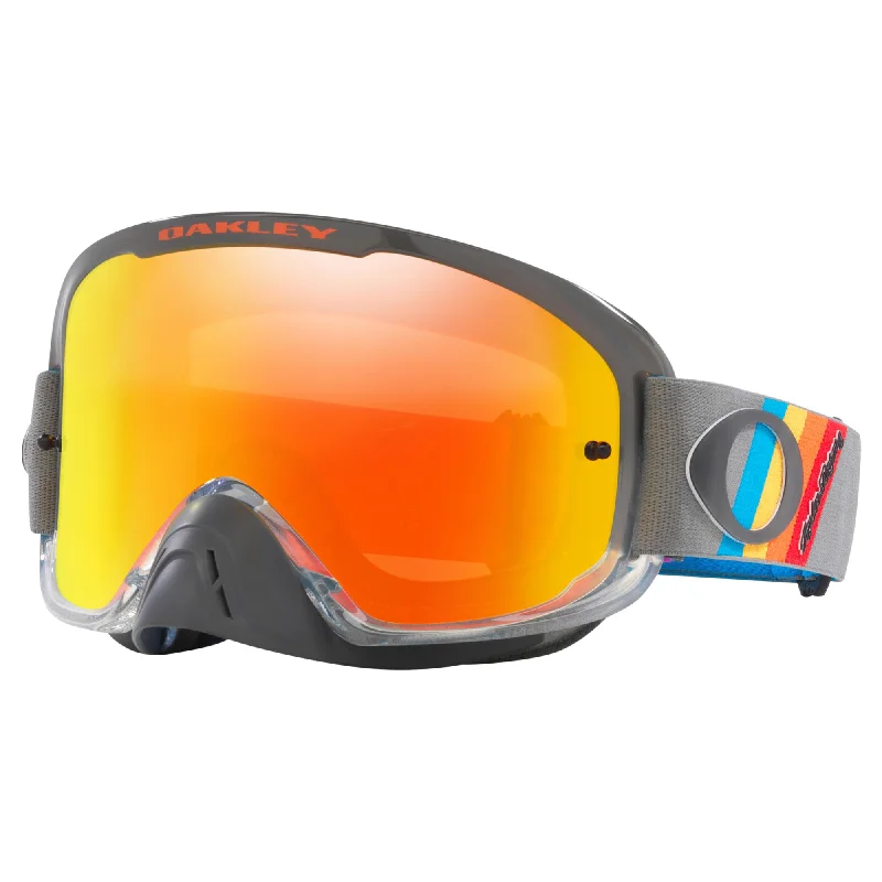 Bicycle rack pad-OAKLEY O-FRAME 2.0 PRO GOGGLES - TROY LEE DESIGNS GREY STRIPES (FIRE IRIDIUM)