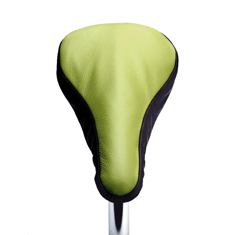 Bike seat clip-Soft Avocado II Saddle Cover - Lime & Brown