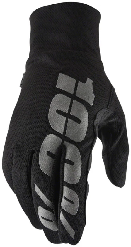 Mountain bike bar-100% Hydromatic Gloves - Black Full Finger Mens Small