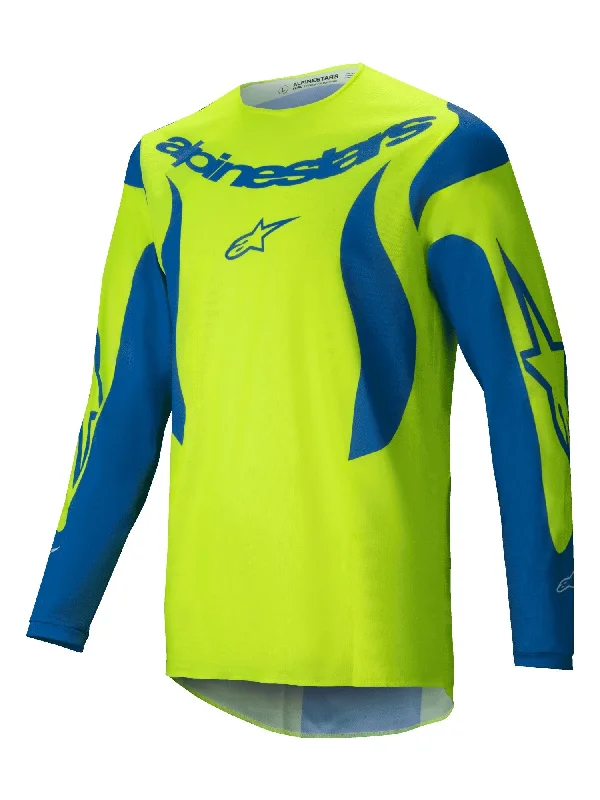 Cycling leggings warm-ALPINESTARS 2025 FLUID HAUL  JERSEY - YELLOW FLUO BLUE