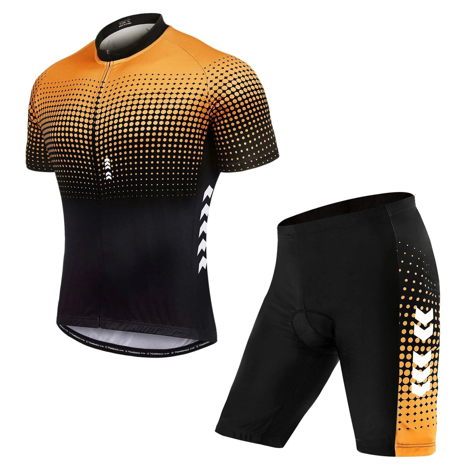 Mountain bike cog-Men's Summer Short Suits Cycling Set Cycling Jersey with 5D Gel Padded Riding Shorts Quick Dry Breathable Cycling Jersey Set