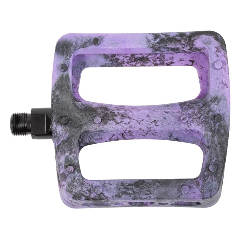 Bike wheel clip-Odyssey Twisted Pro PC 9/16" Purple/Black Swirl Bicycle Pedals 1 Pair