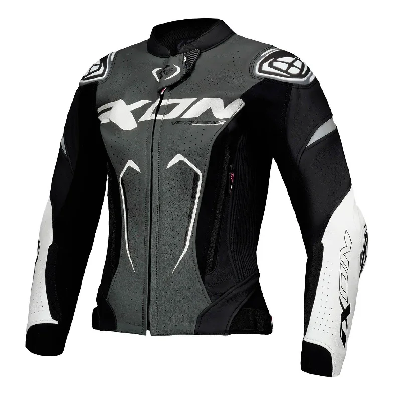 Bike chain clip-IXON VORTEX 3 LADIES JACKET - BLACK/ANTHRACITE/WHITE