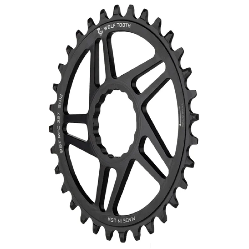 Bicycle chain clip-Wolf Tooth Direct Mount Chainring - 32t RaceFace/Easton CINCH Direct Mount Drop-Stop B For Boost Cranks 3mm Offset BLK