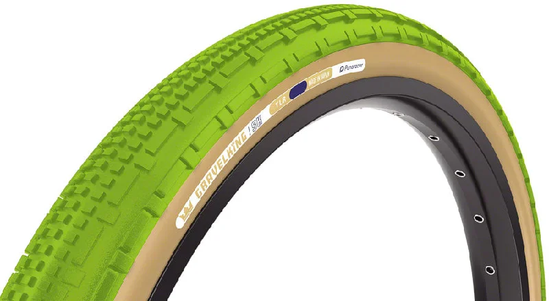 Bicycle rack strap-Panaracer GravelKing SK Tire - 700 x 45 Tubeless Folding Matcha/Brown