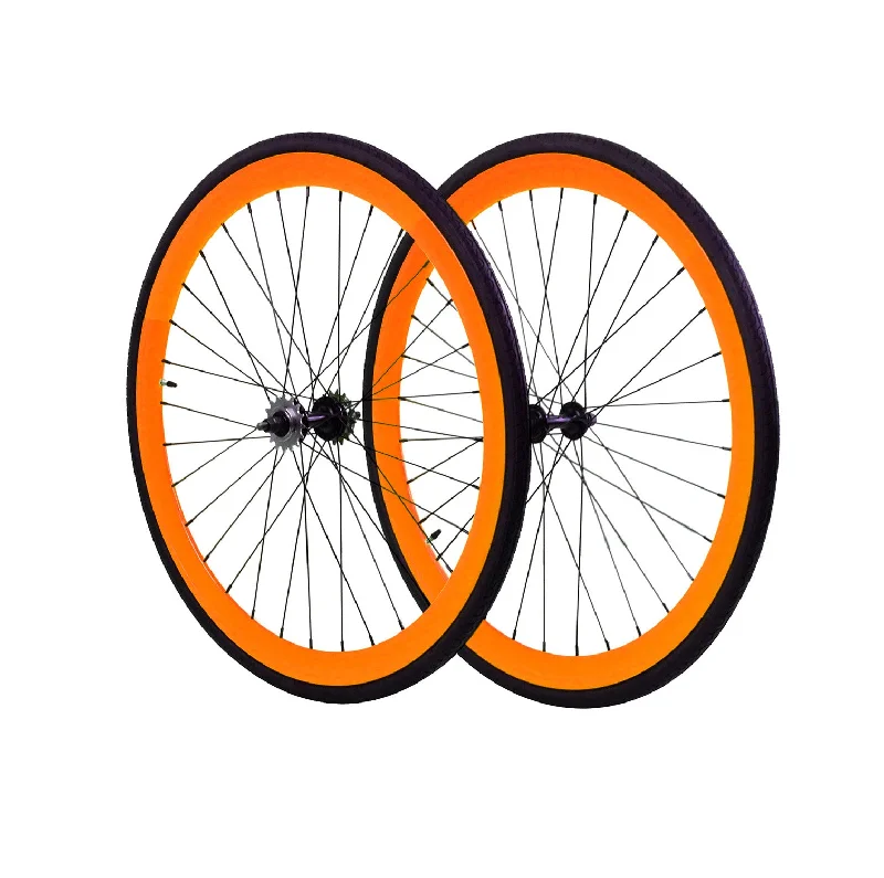 Cycling phone strap-WHEELSET - ORANGE 700C