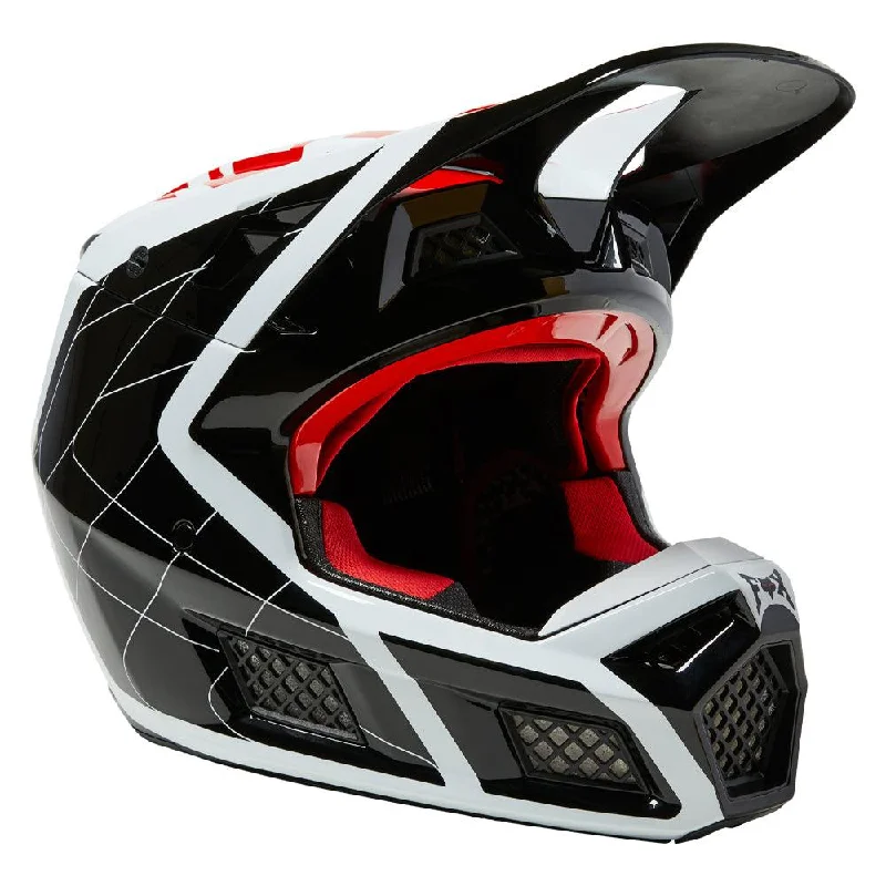 Cycling water strap-FOX V3 RS CELZ LIMITED EDITION HELMET - RED/BLACK/WHITE