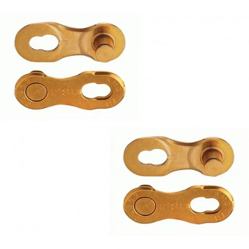 Bicycle gear clip-Falsamaglia KMC 12r Non Riutilizzabile - 2 Pezzi - Oro