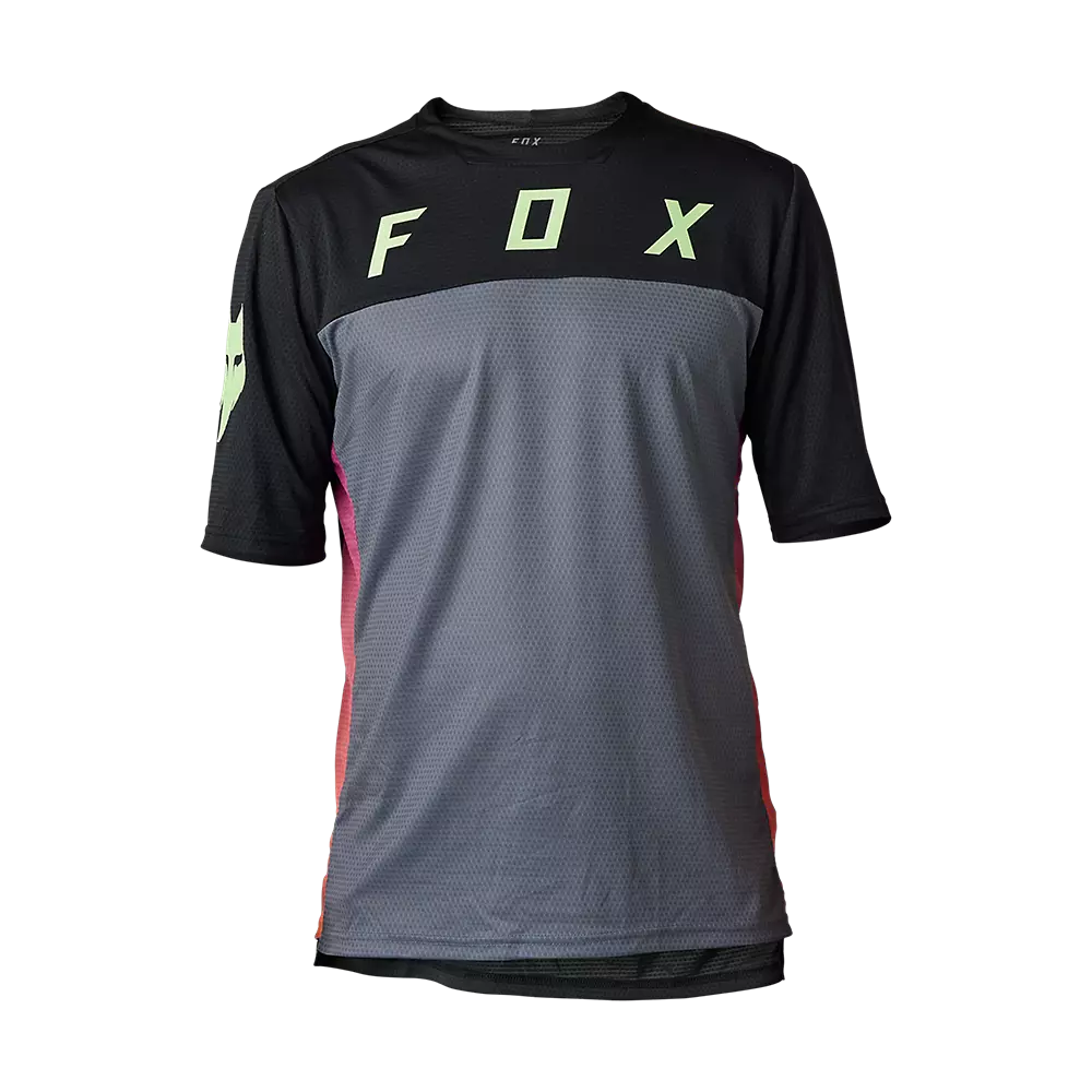 Cycling water strap-Fox Racing Defend Short Sleeve MTB Jersey - CEKT - Black