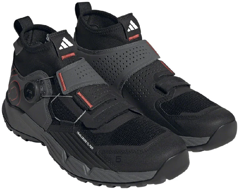 Cycling wrist pad-Five Ten Trailcross Pro Mountain Clipless Shoes - Mens Gray Five/Core BLK/Red 7.5