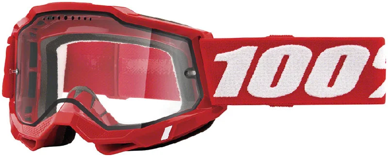 Bike wheel clip-100% Accuri 2 Enduro MTB Goggles - Neon Red/Clear