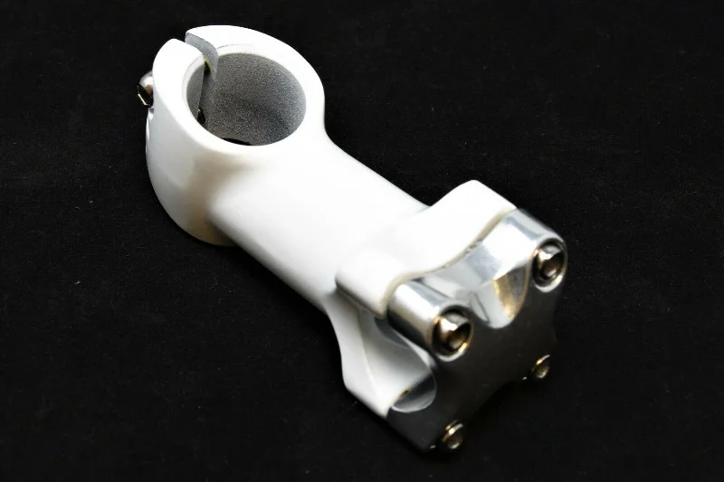 Bicycle tire pad-1 1/8" ALLOY WHITE 80mm SHORT REACH A-HEAD HANDLEBAR STEM 4 BOLT CLAMP 15 DEGREE