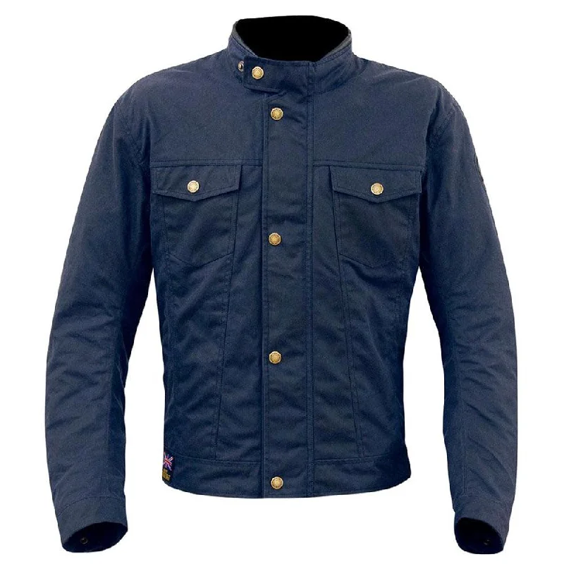 Bike frame clip-MERLIN ANSON WAX COTTON JACKET - BLUE