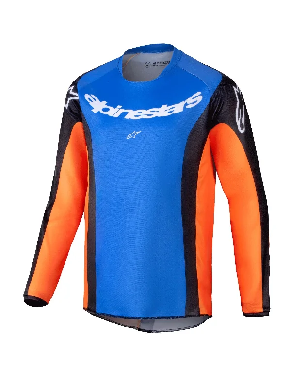 Bicycle light clip-ALPINESTARS 2025 YOUTH RACER MELT JERSEY - ORANGE BLUE