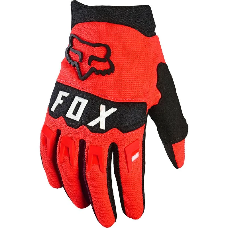 Cycling rain clip-FOX DIRTPAW YOUTH 2023 GLOVES - FLUO RED