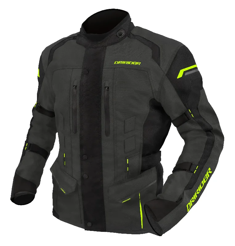 Mountain bike disc-DRIRIDER COMPASS 4 JACKET - GREY/BLACK/HI-VIS YELLOW