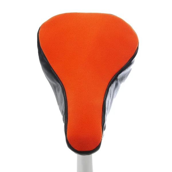 Bicycle gear strap-Flame II Saddle Cover - Bright Orange & Jet Black