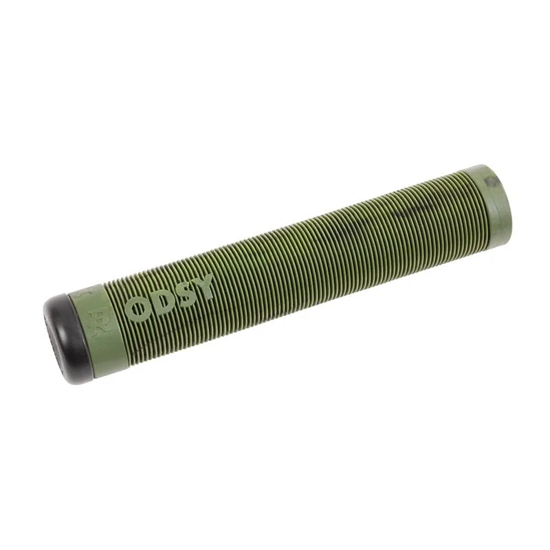 Cycling vest strap-Odyssey BROC Black/Army Green Swirl Bicycle Grips