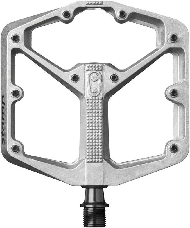 Bicycle gear clip-Crankbrothers Pedal Stamp 2 Large Raw Silver