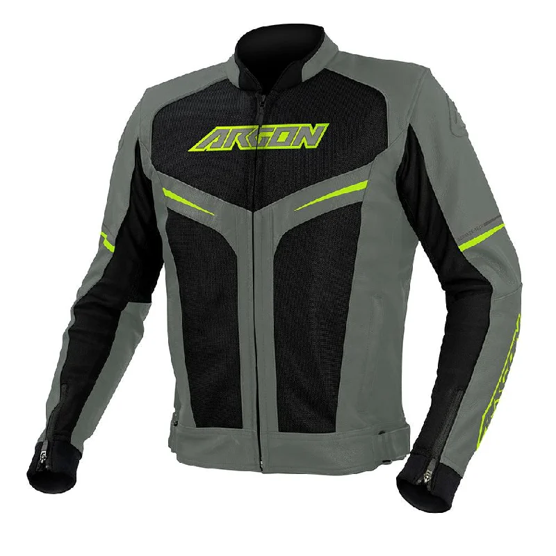 Road bike post-ARGON FUSION JACKET - GREY/LIME